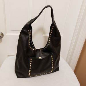 Lightly used Laggo Jet Black Mara Hobo Leather Bag